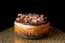 Load image into Gallery viewer, Chocolate Peanut Butter Cup Cheesecake in 4-inch size