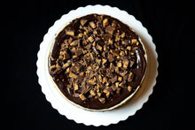 Load image into Gallery viewer, Chocolate Peanut Butter Cup Cheesecake in 9-inch size