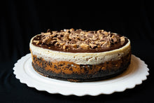 Load image into Gallery viewer, Chocolate Peanut Butter Cup Cheesecake in 9-inch size