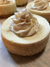 Load image into Gallery viewer, Banana Cream 4" mini cheesecake with whipped cream