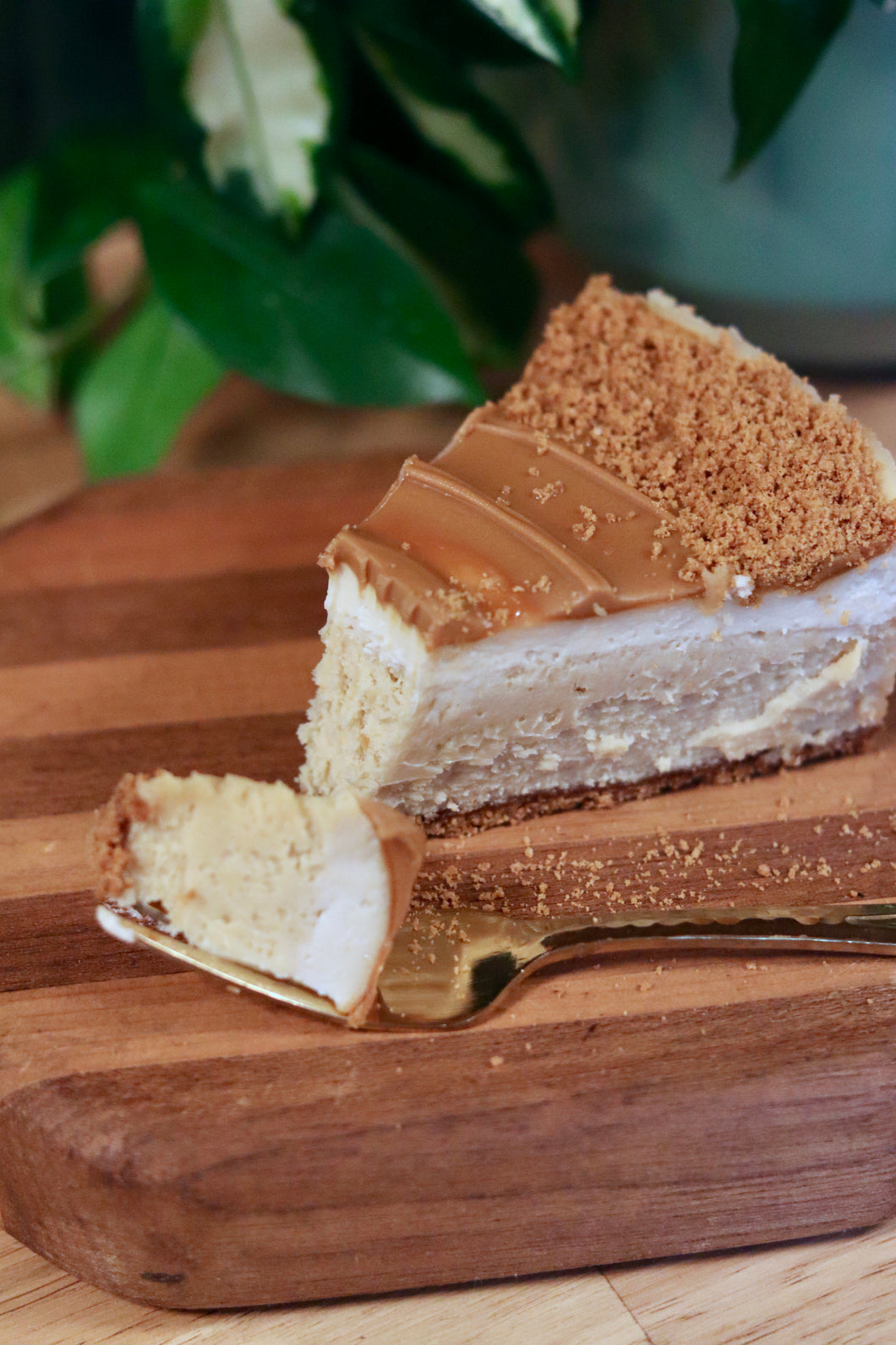 Biscoff Cookie Butter Cheesecake slice